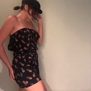 Fun Flirty Pineapple romper jumpsuit